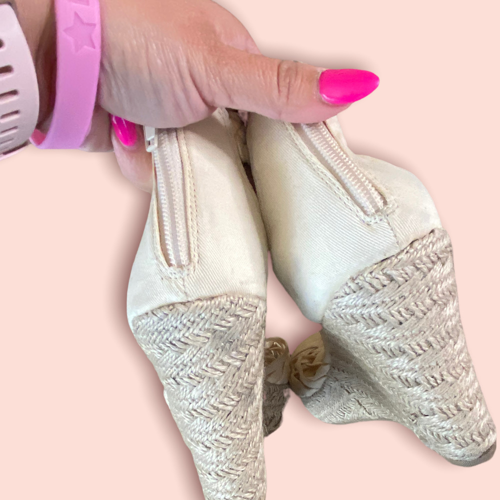 Steve Madden Rise Wedge Natural Woven Espadrille Sandal 7 - Picture 3 of 5